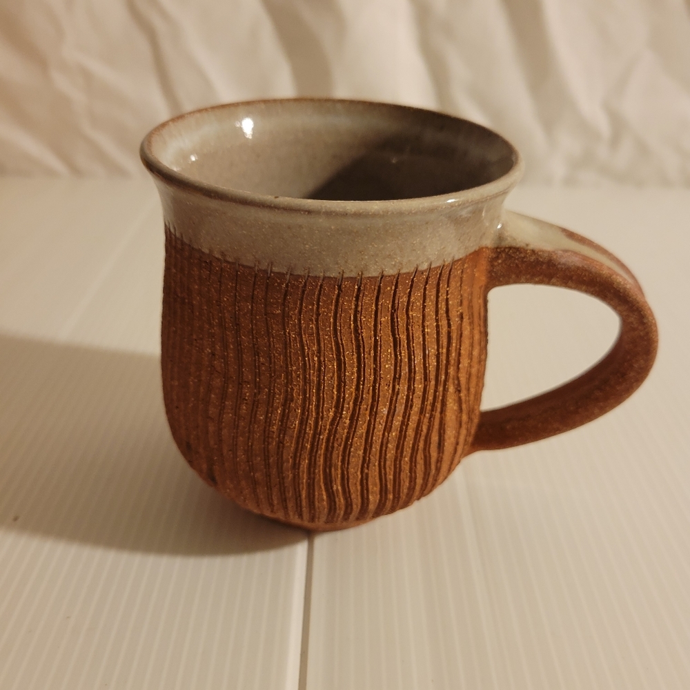 Handmade coffee cup beautiful style, glazed inside artist signed